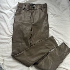 ZARA skinny leather pants